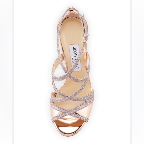 JIMMY CHOO
Marianne Strappy Crisscross Sandal, Gold - Picture 2 of 13